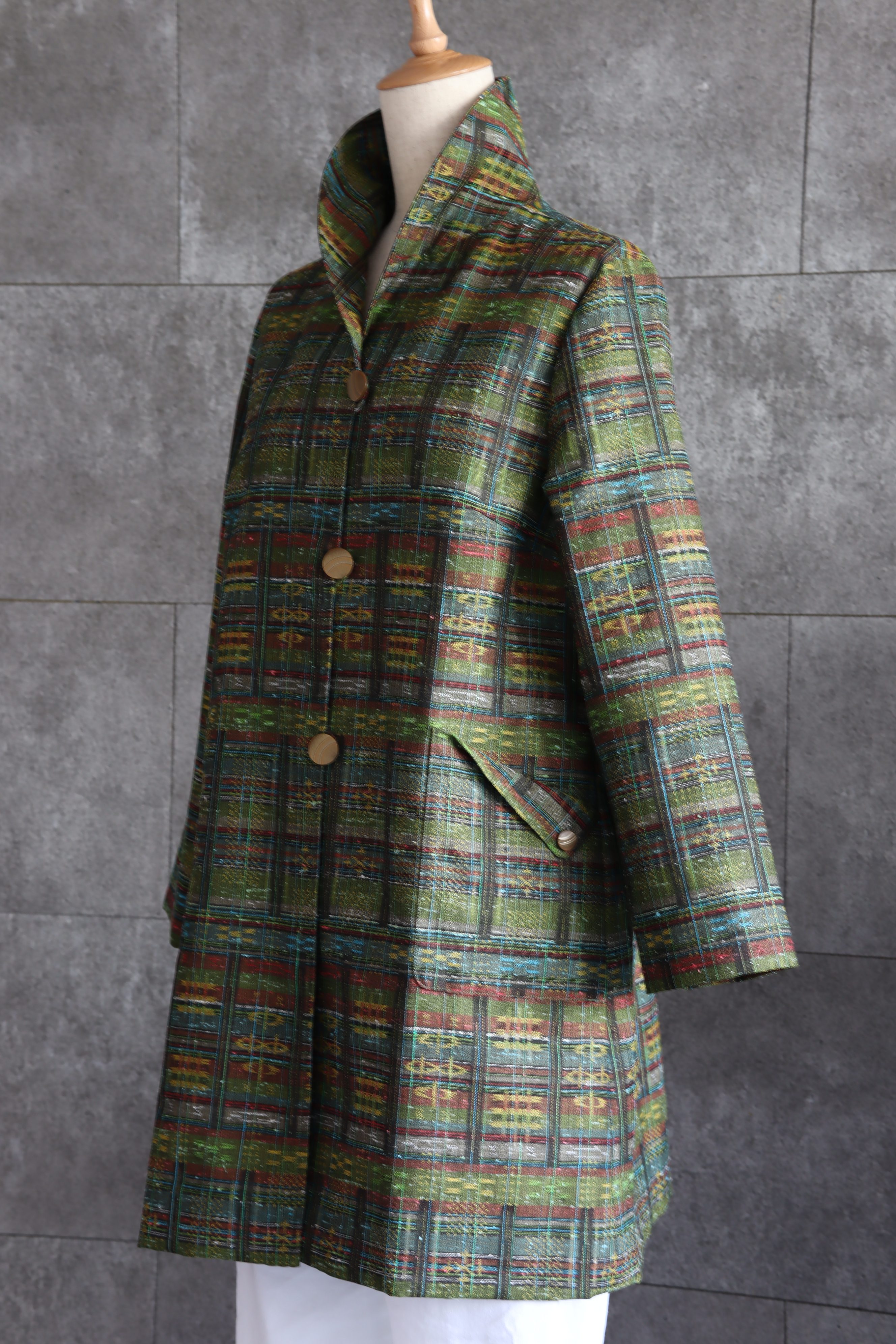 Ｓ様（千葉県）　ウールの着物からショールカラーのコート